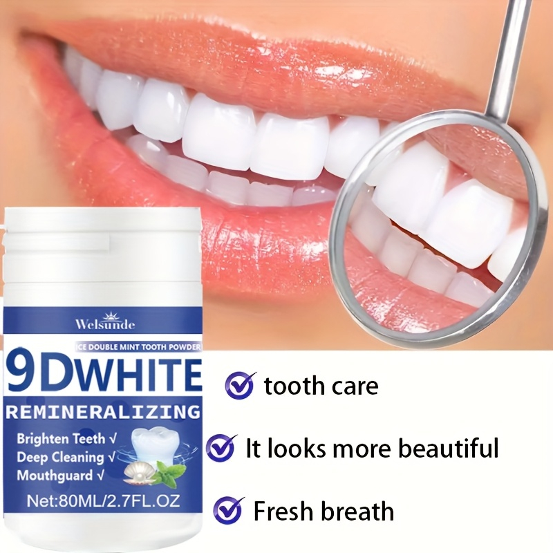 Teeth Whitening Instant - Bubuk Gigi Hidroksiapatit Remineralisasi Putih 9D,