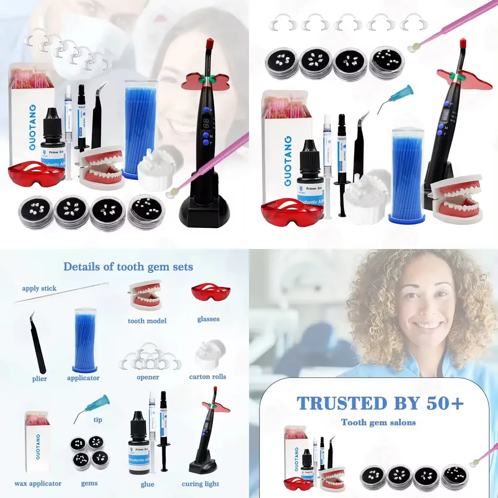 Teeth Whitening Light Kit - 【CHIMU HOME】 Kit Perhiasan Gigi Profesional