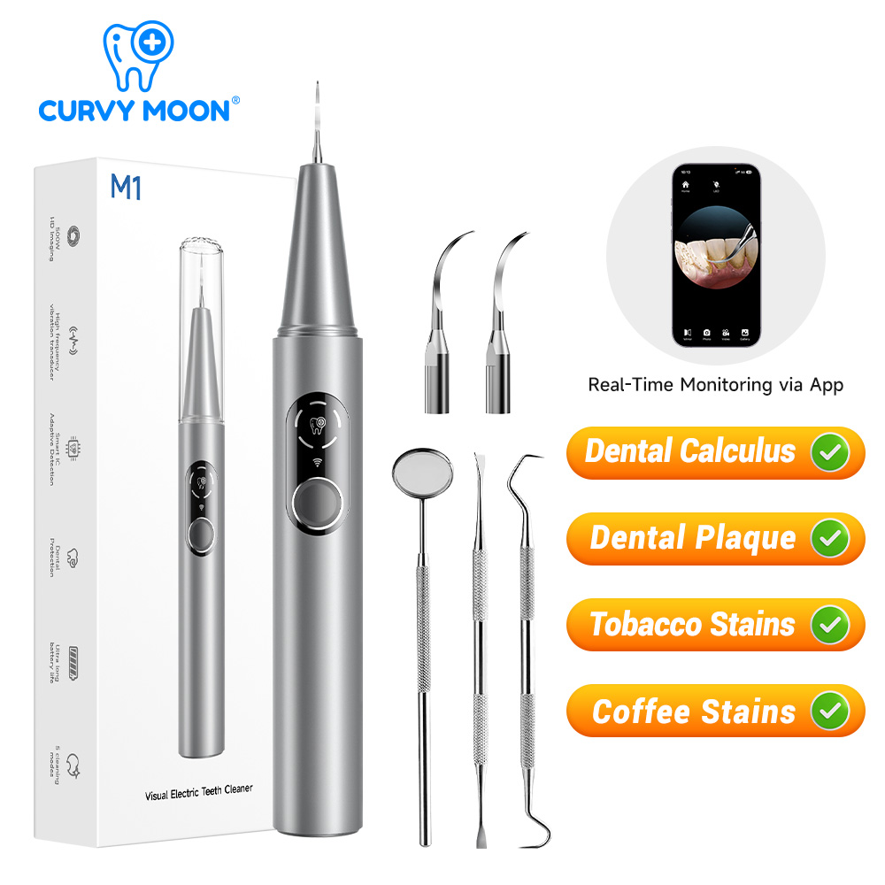 Teeth Whitening Products - CURVY MOON Pembersih Gigi Ultrasonik Elektrik