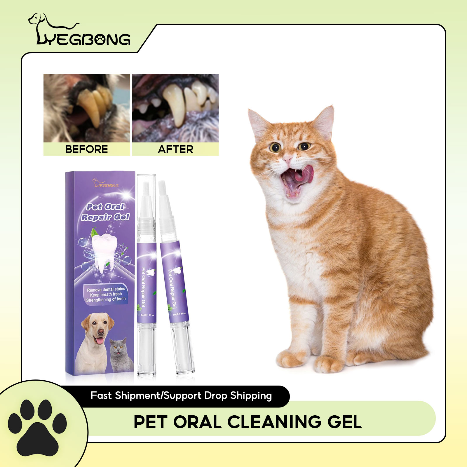 Teeth Whitening Products - Gel perbaikan mulut hewan peliharaan, penghilang