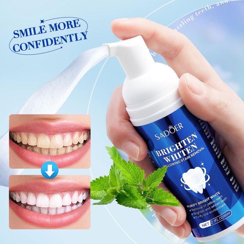 Teeth Whitening Xylitol Gum - SADOER Mousse Pembersih Gigi Putih Cerah,
