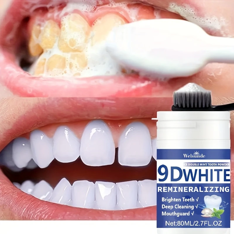 Teeth Whitening Instant - Bubuk Gigi Hidroksiapatit Remineralisasi 9D Putih,