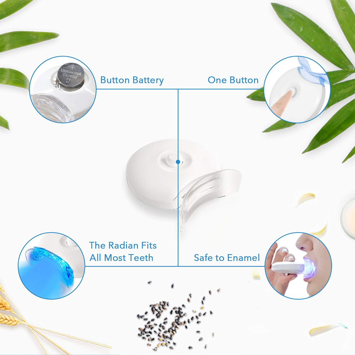 Kit pemutih gigi-5X lampu LED  - Teeth Whitening Light Kit ulasan dan harga
