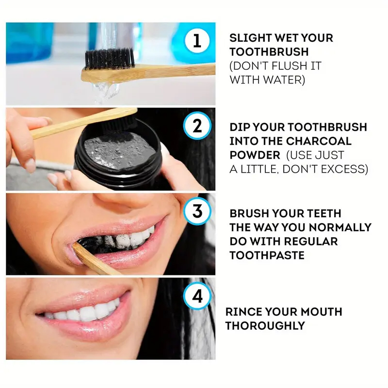 Bubuk Gigi Arang Aktif Salju 5 - Teeth Whitening Charcoal ulasan dan harga