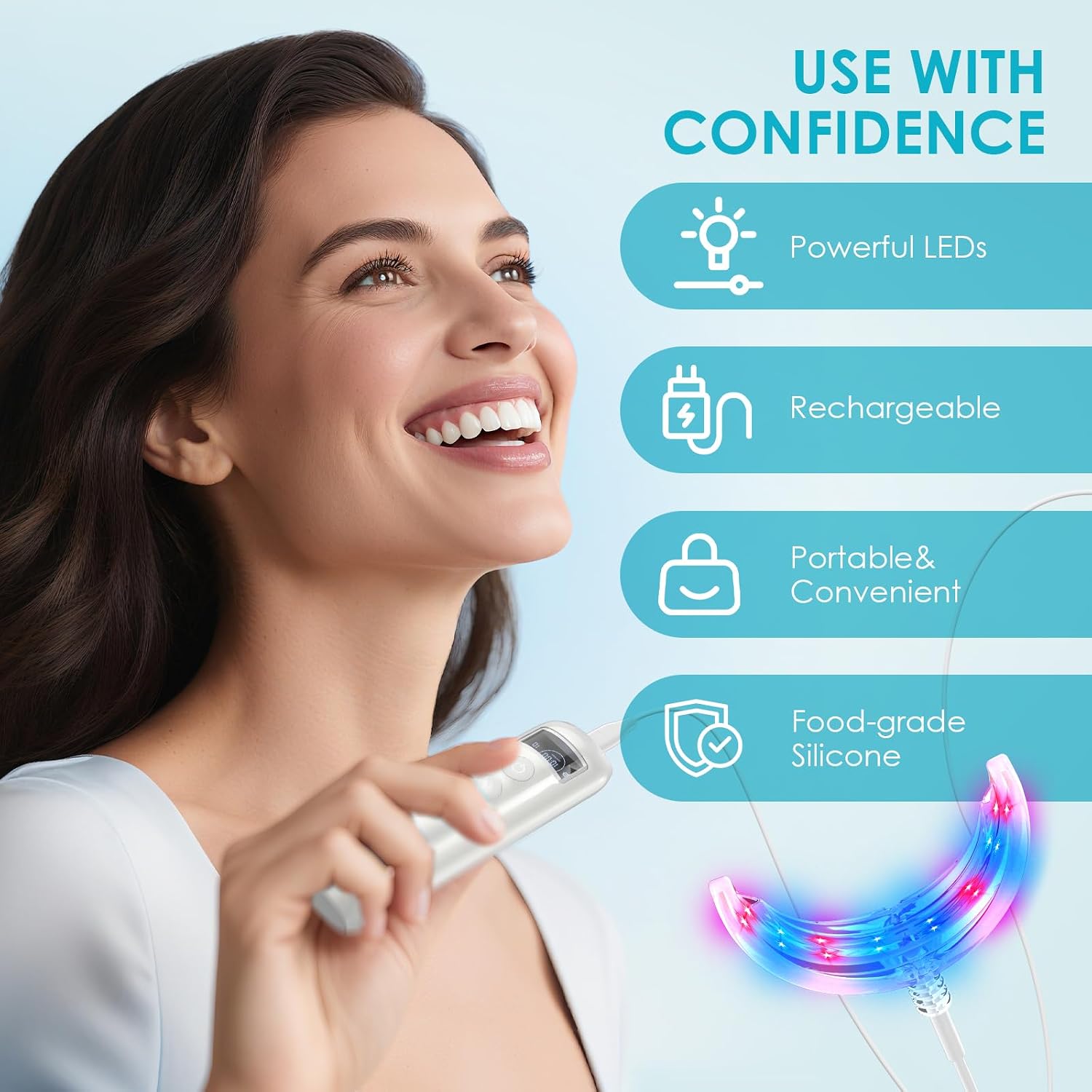 Alat Pemutih Gigi 16 LED Merah - Teeth Whitening Light Kit ulasan dan harga