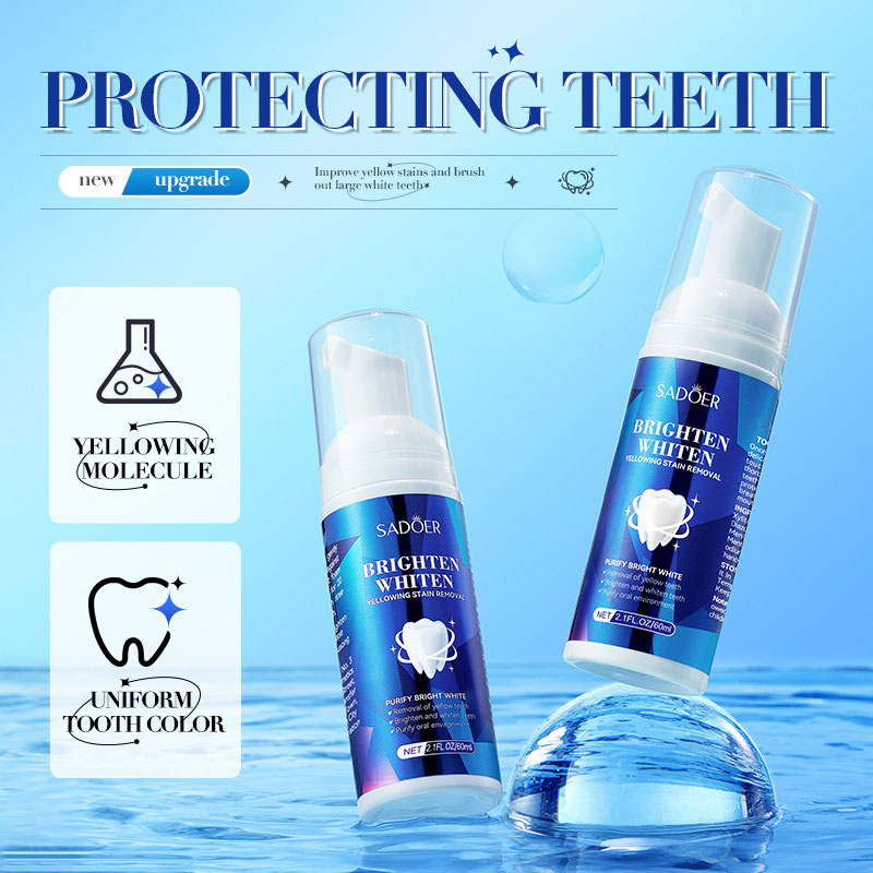 SADOER Mousse Pembersih Gigi P - Teeth Whitening Xylitol Gum ulasan dan harga