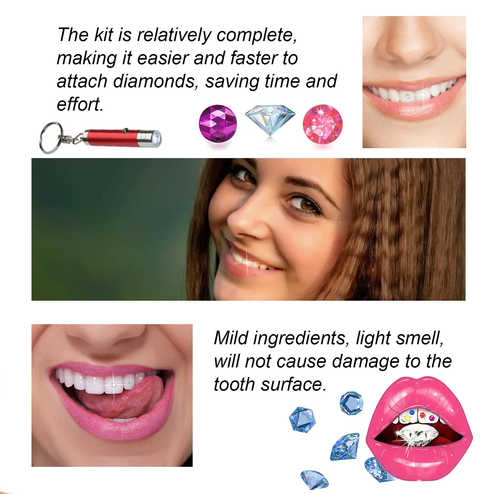 Perlengkapan Perhiasan Gigi DI - Teeth Whitening Usa ulasan dan harga