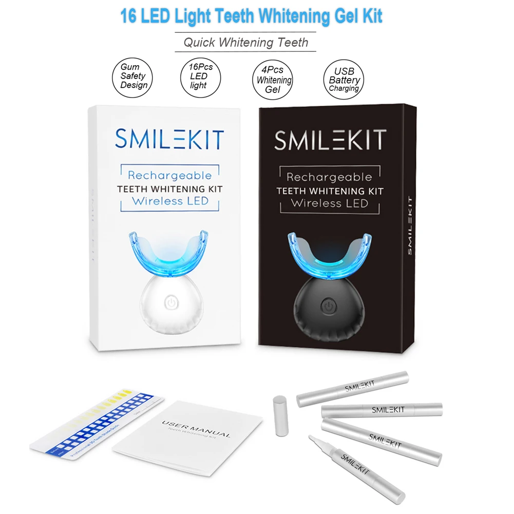 Kit pemutih gigi Mini 16 LED c - Teeth Whitening Light Kit ulasan dan harga