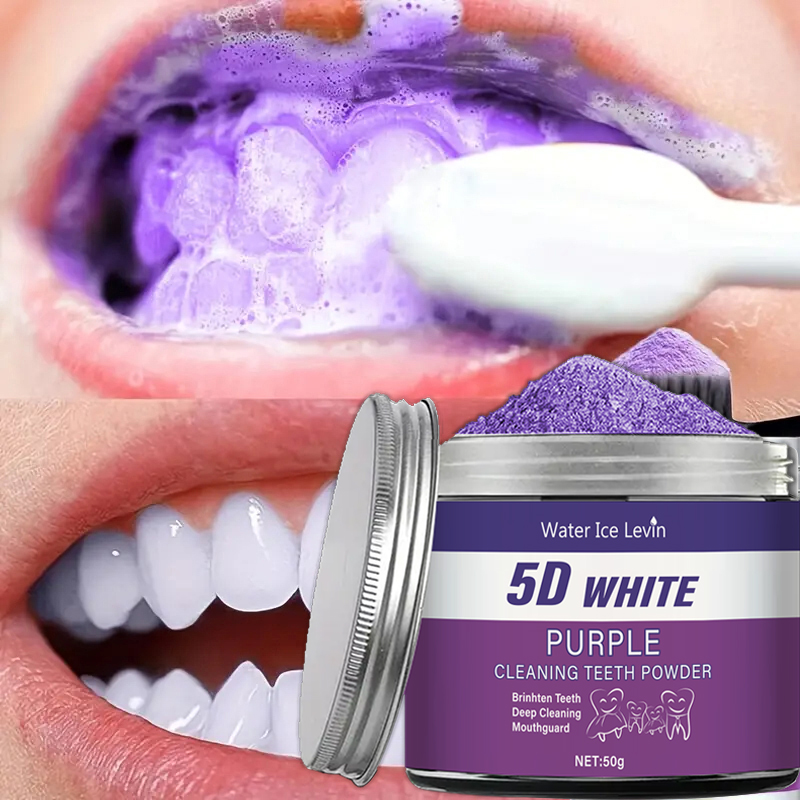 Bubuk Pemutih Gigi Ungu, 50g - - Teeth Whitening Charcoal ulasan dan harga