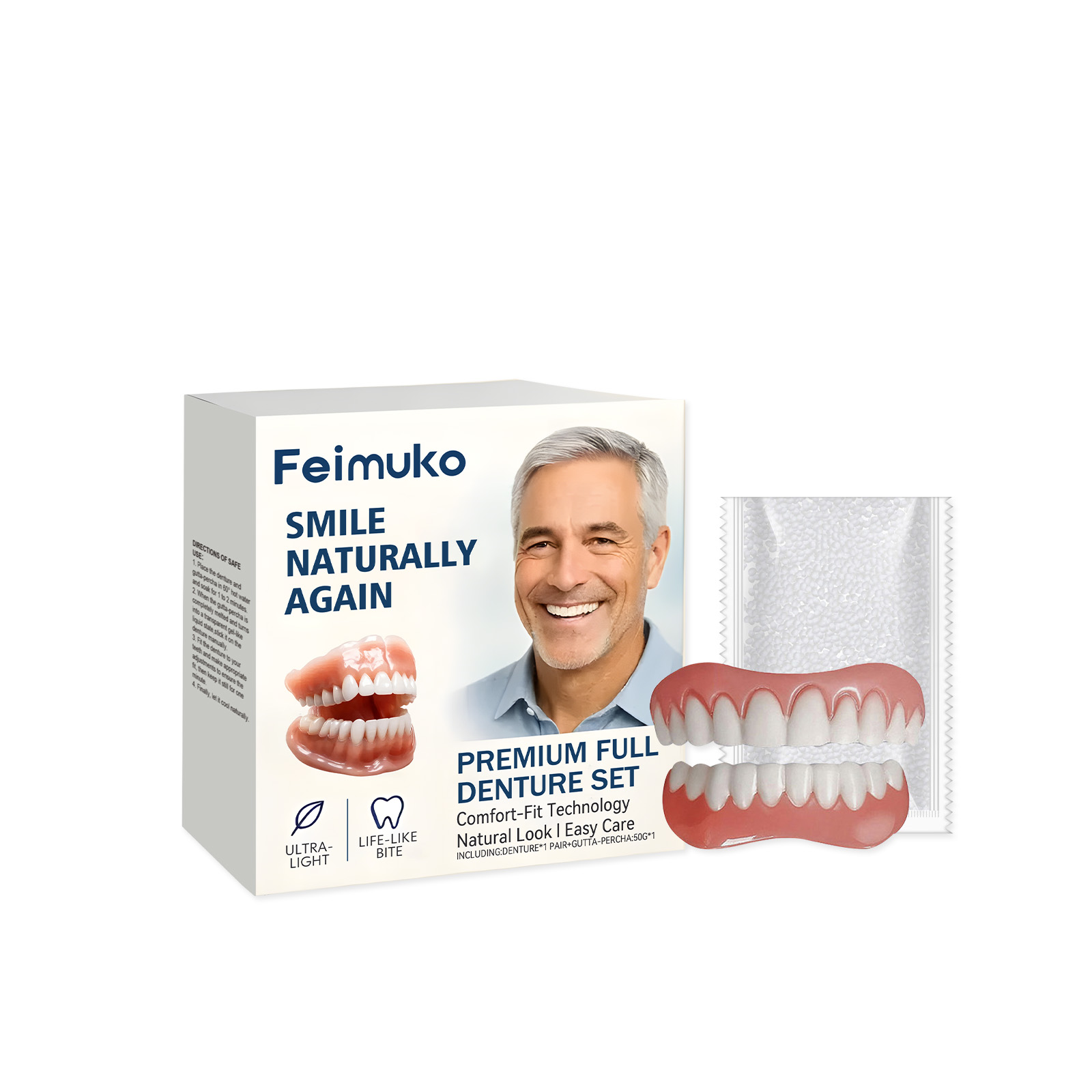 Gigi Tiruan Set Lengkap Alami  - Teeth Whitening Instant ulasan dan harga