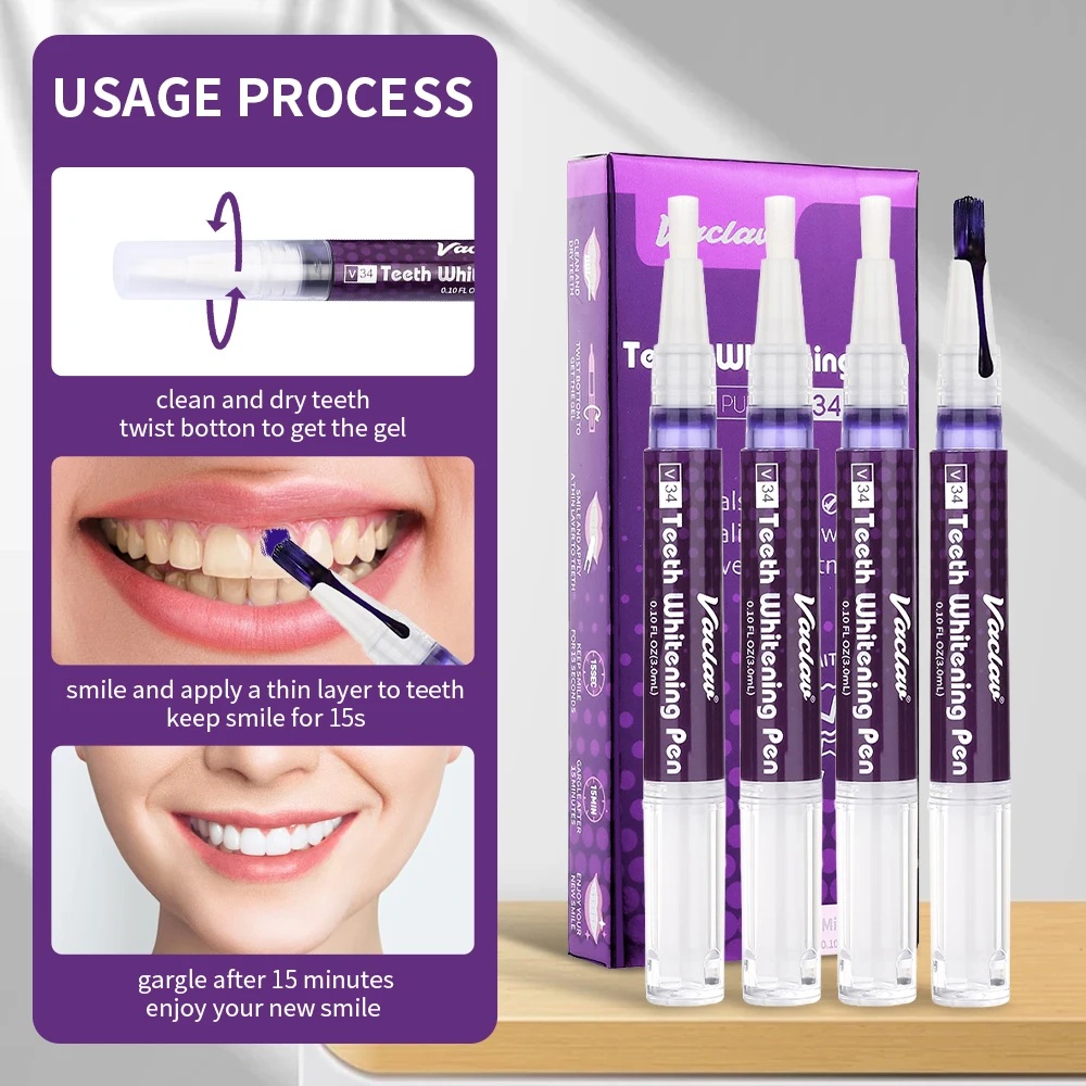Vaclav V34 Pena Gel Pemutih Gi - Teeth Whitening Instant ulasan dan harga