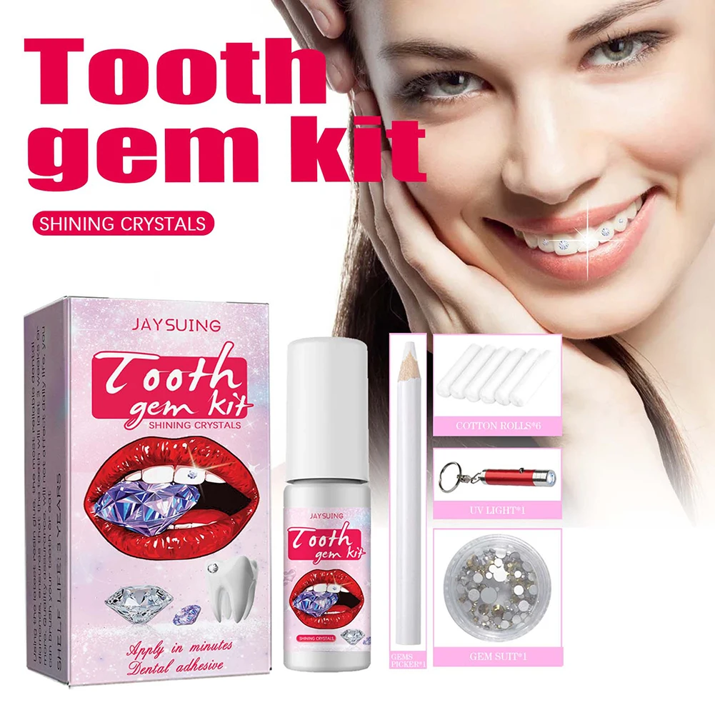 Kit permata gigi DIY dengan kr - Teeth Whitening Light Kit ulasan dan harga