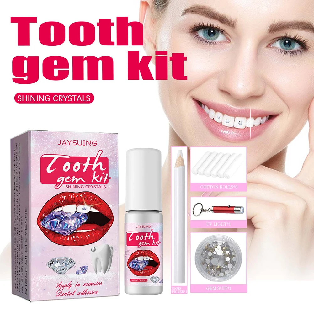 Kit permata gigi DIY dengan kr - Teeth Whitening Light Kit ulasan dan harga
