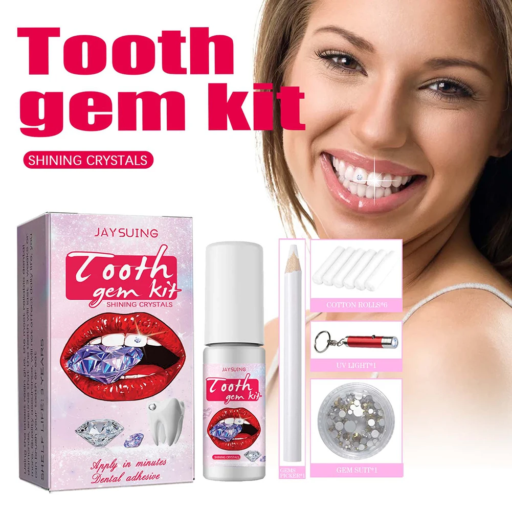 Kit permata gigi DIY dengan kr - Teeth Whitening Light Kit ulasan dan harga